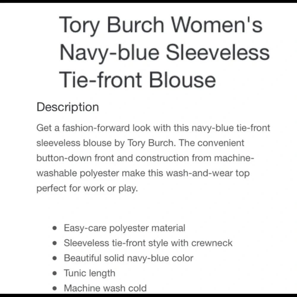 🆕TORY BURCH SLEEVELESS BOW BLOUSE SIZE 12